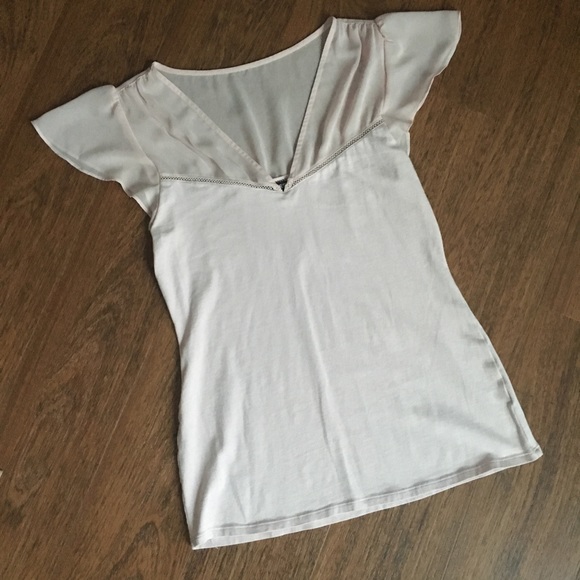Express light pink shirt with sheer top! - Picture 1 of 5